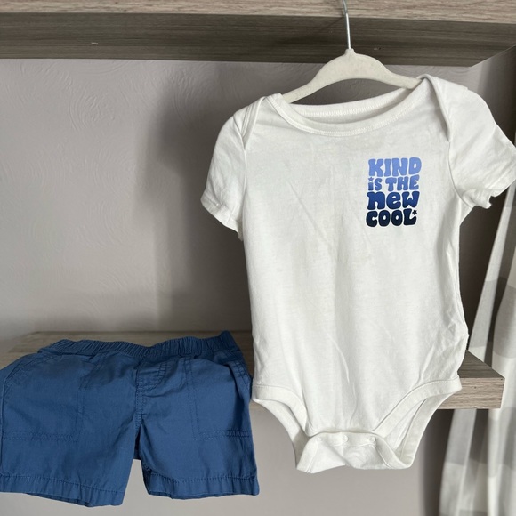 GAP Other - Baby Gap onesie and Carter’s blue shorts